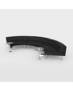 Endless Powered Large Curve Low Back Sofa w/ 2 Round Tables