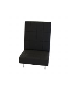 Endless Square High Back Chair, Black Vinyl