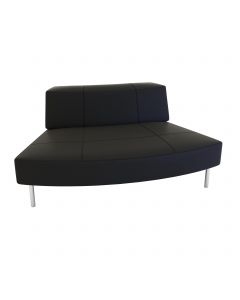 Endless Small Curve Low Back Chair, Black Vinyl