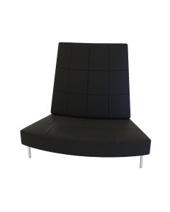 Endless Small Curve High Back Chair, Black Vinyl