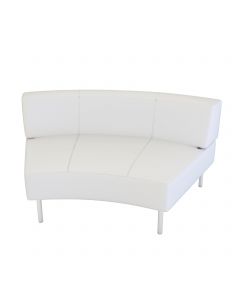Endless Large Curve Low Back Chair, White Vinyl