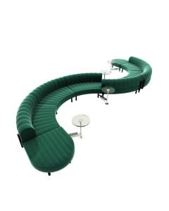 Endless Powered Low Back S Curve Sectional w/ 4 Round Tables