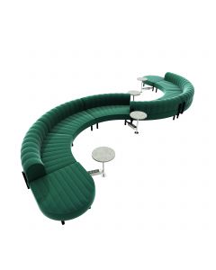 Endless Powered Low Back S Curve Sectional w/ 4 Round Tables