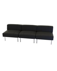 Endless Dining Square Low Back Sofa, Black