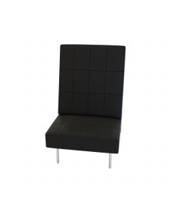Endless Dining Square High Back Chair, Black Vinyl