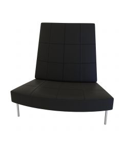 Endless Dining Small Curve High Back Chair, Black Vinyl