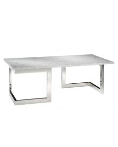 Geo Cocktail Table w/ Chrome Base