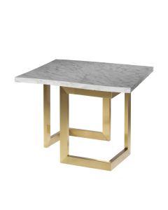 Geo End Table w/ Gold Base