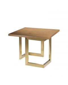 Geo End Table w/ Gold Base