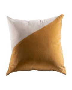 two toned golden wheat and taupe pillow