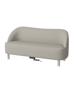 beige loveseat in heathered oat fabric