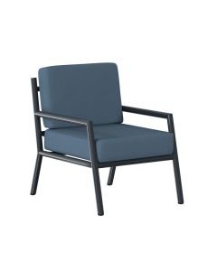 custom graphic slipcover over the delos chair