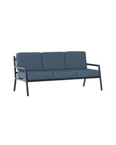 custom graphic slipcover over the delos sofa