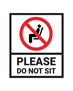Please Do Not Sit Decal
