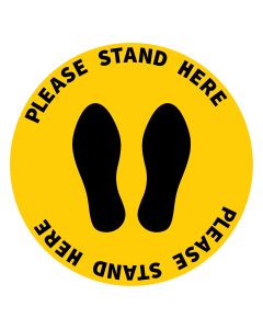 Please Stand Here Decal