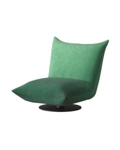 green custom graphic slipcover over the perth chair