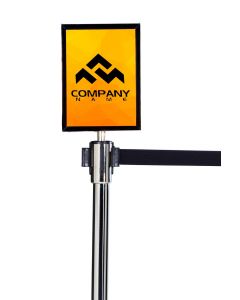 Customizable stanchion post sign holder for events