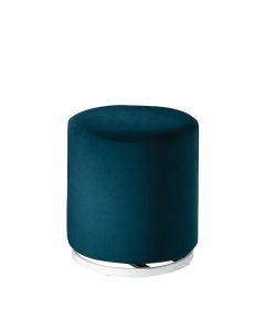 marche swivel ottoman in teal velvet
