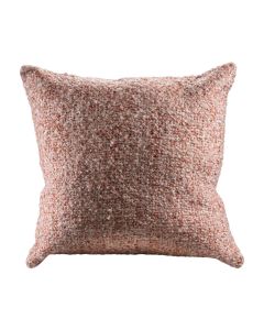 soft coral pink textured pillow