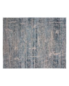 large rug with oceanic blue and beige tones