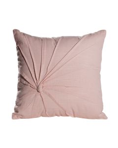 Trendy rose colored rutched rental throw pillow for parties and events. 