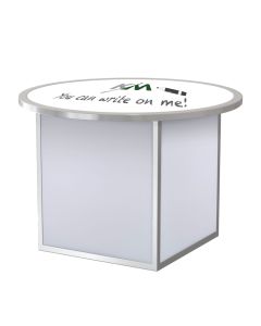 Posh Whiteboard Round Table Top Logo