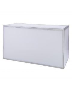 Classic 6ft chrome-framed white acrylic bar. 