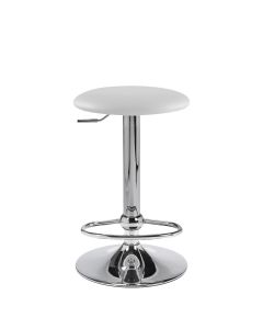 Lift Barstool, White Vinyl