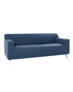 blue allegro sofa with chrome legs