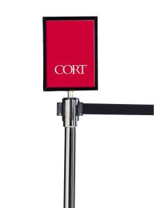 CORT logo stanchion post sign holder for events