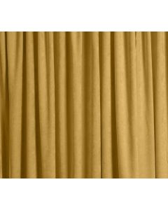 close up of super velour drape in egyptian gold