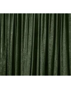 closeup of super velour drape in forest green