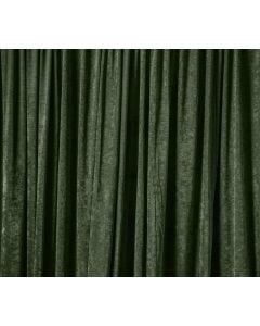 close up of super velour drape in forest green