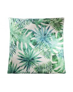 Tropical Pillow, Green/White
