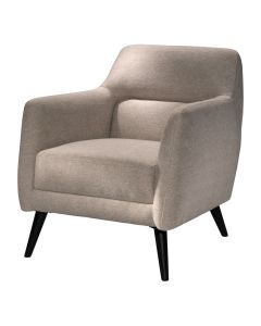 angled view of oat beige club chair