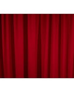 close up of velour drape in red