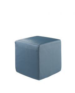 Vibe Cube Ottoman, Steel Blue Vinyl