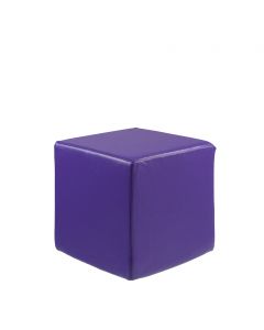 Vibe Cube Ottoman, Purple Vinyl