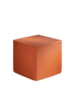 Vibe Cube Ottoman, Spice Orange Vinyl