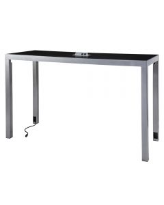 Ventura Powered Communal Bar Table, Black Top