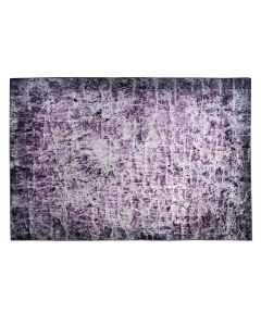 purple rug with abstract design