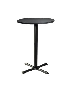 36" Round Bar Table w/ Standard Black Base, Graphite Nebula Top