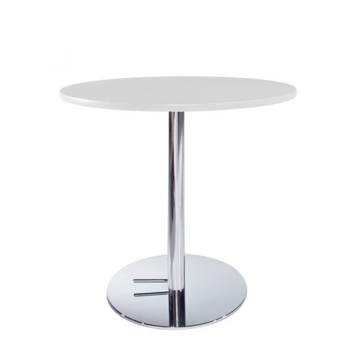 meditativ Omsorg ulykke Rent the 30" Round Cafe Table w/ Chrome Hydraulic Base, White Top | CORT  Events