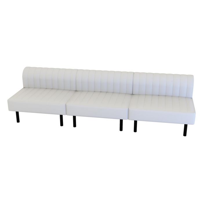 White deals vinyl couch