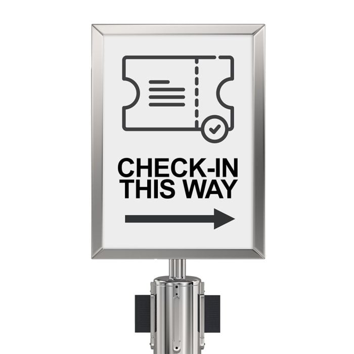 Buy the Double-Sided Stanchion Logo Sign | CORT Events