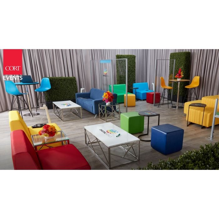 Chelsea Barstool w/ Black Tower Base | CORT Events