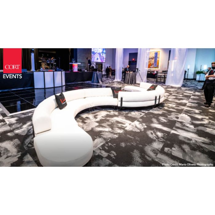 Endless White Low Back S Curve Sectional CORT Events