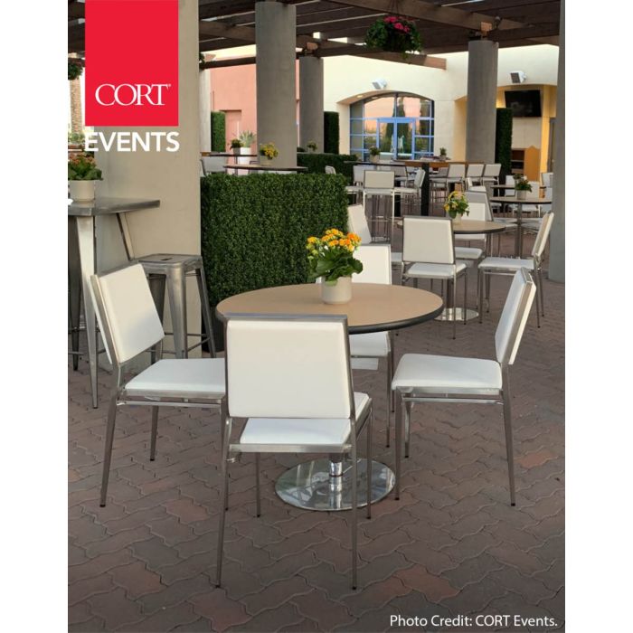 Rent the Marina Chair, White Vinyl | CORT Events