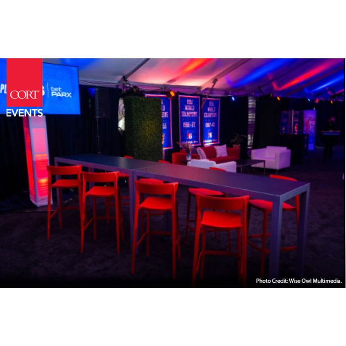 Rent the Ventura Communal Bar Table, Black Top | CORT Events