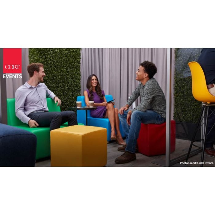 Rent the Vibe Cube Ottoman | CORT Events